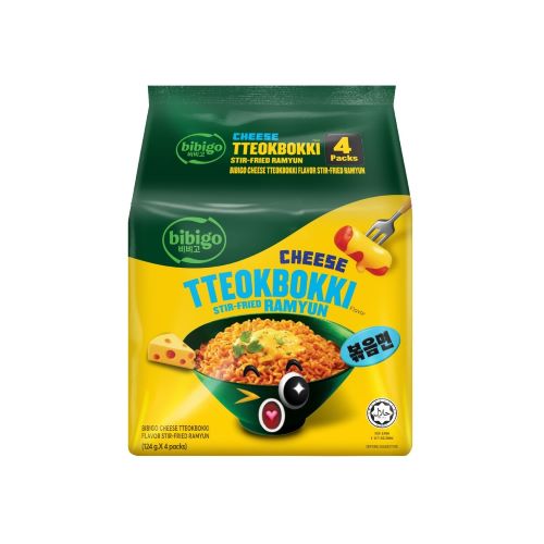 Bibigo Ramyun Cheese Tteokbokki Flavor 4 PIECES