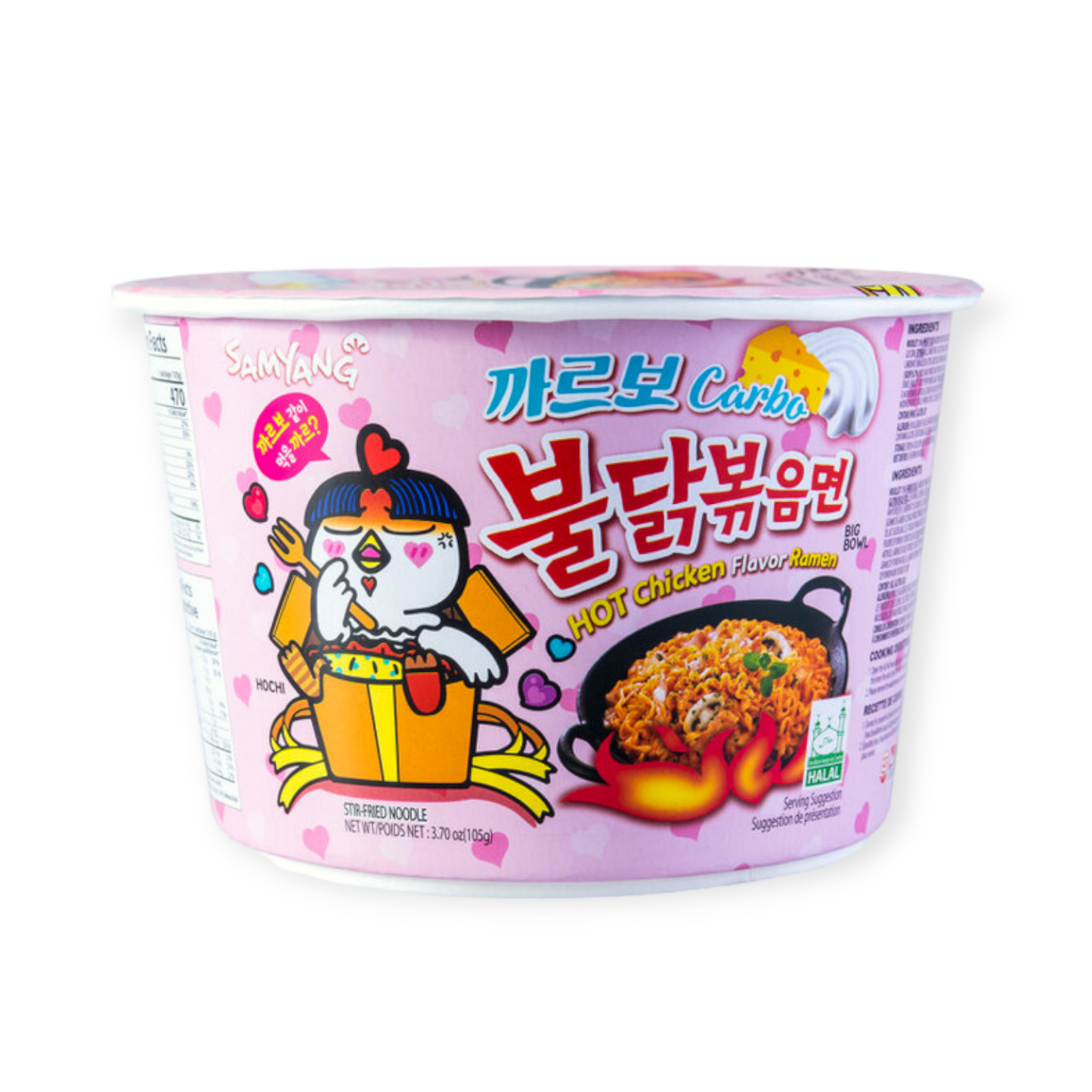 Samyang Buldak Hot Chicken Flavor Ramen Carbo Big Bowl 105g
