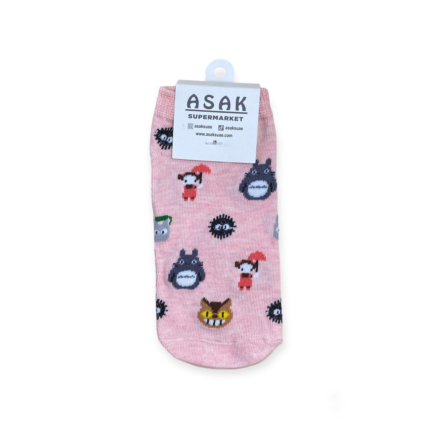 Pink Ghibli Totoro Socks
