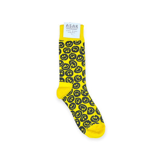 Yellow Smiley Socks