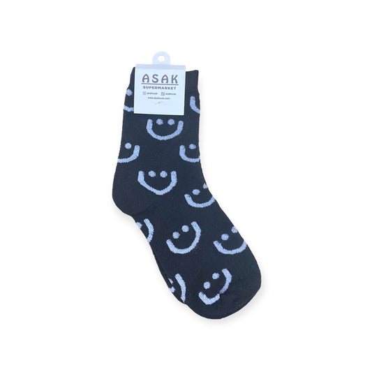 Black Smiley Socks