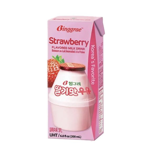 Binggrae Strawberry Flavored Milk Drink 200ml