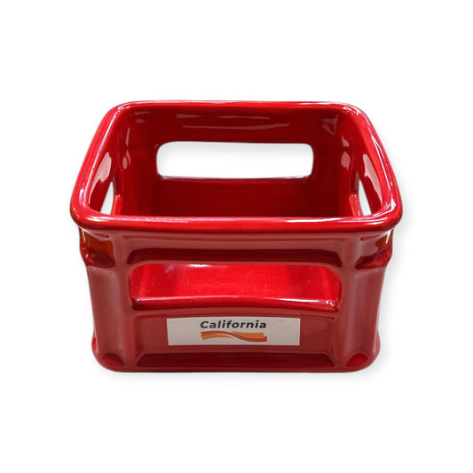CERAMIC SNACK ORGANIZER- RED