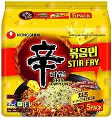 Shin Ramen Stirfry Cheese 136G 5 Pieces